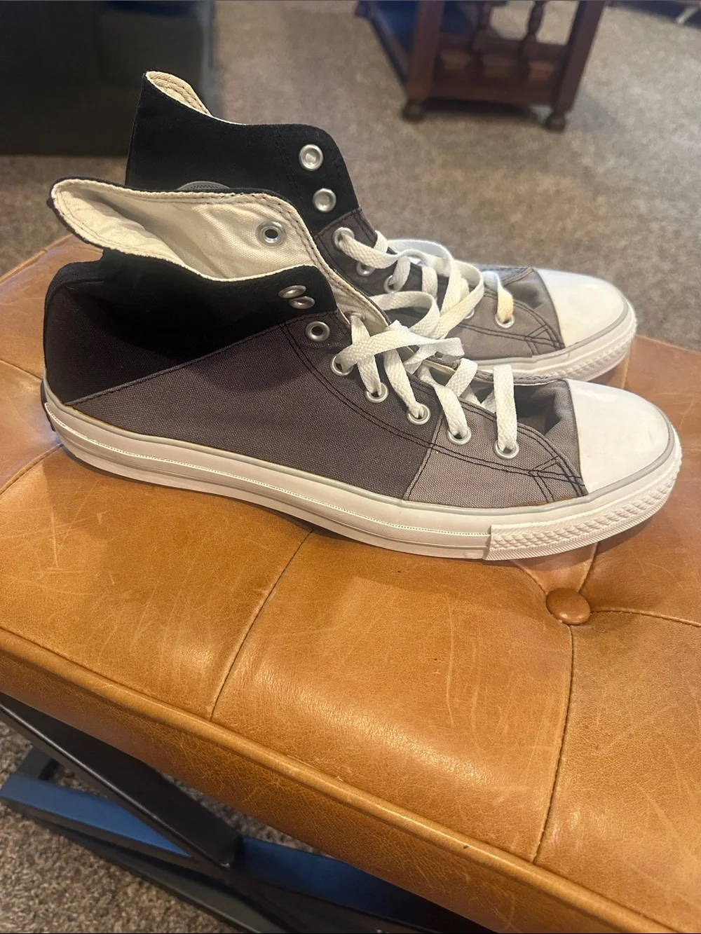 Converse Chuck Taylor All Star High Top Sneakers Gray Black Women’s 10.5 - Picture 2 of 6